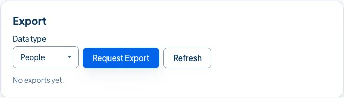 The export panel.