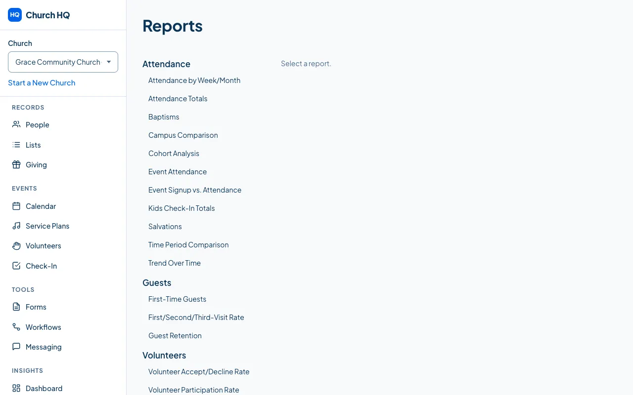The report catalog.