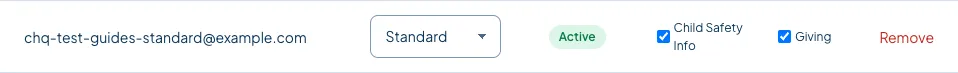 A teammate’s row, with the role picker open.