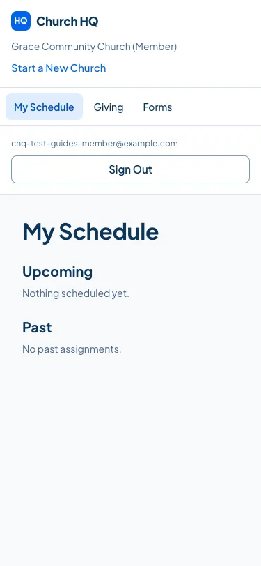 The Member Portal on a phone.